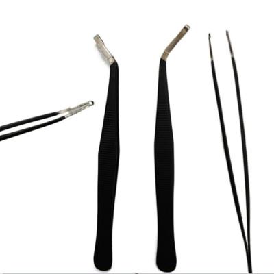 China Screw Flange Stainless Steel Tweezers Special Splined Tweezers Flange Backer Cord Diode Triode Cylinder And Resistor for sale