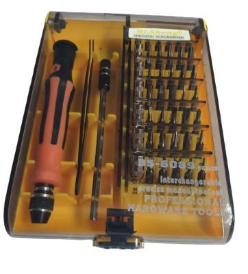 China Professional Household Tool Kit Mobile Phone Repair Tools Multifunctional Black 6089 Oxide Screwdriver Set 45-Piece Socket Tweezers for sale