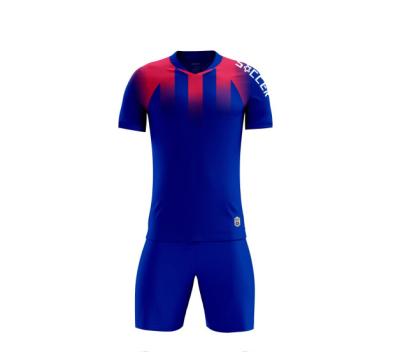 China Square 2022 Wholesale Custom Adult Children Soccer Jersey Set Football Kit Cheap Soccer Uniform Set for sale