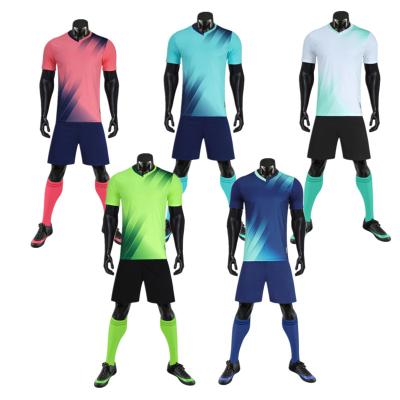 China High quality mens football wear custom made soccerjersey sets soccer uniform kits team soccer uniforms for sale