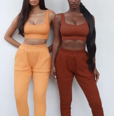 China 2021 New Women's Apparel Gear Breathable Two Piece Pants Set Sweatpants Women Joggers Suits Two Piece Set for sale