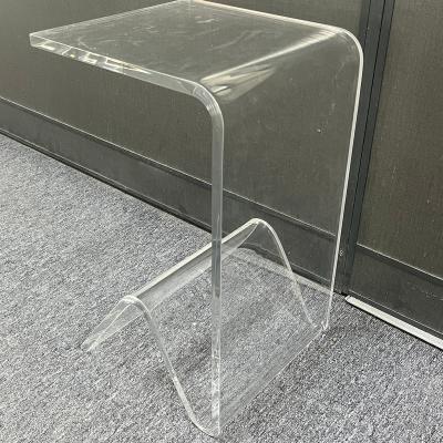 China Transparent Convertible Acrylic Side Table Table Circle Twist End Table for sale