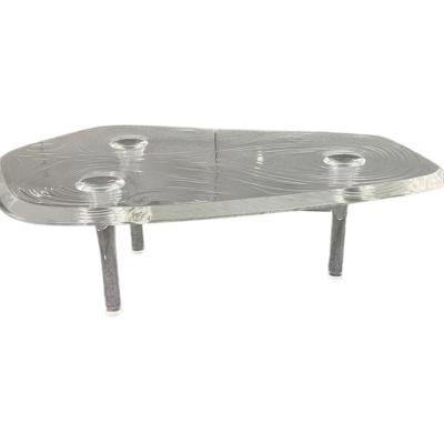 China Acrylic edge (the other) of adjustable acrylic coffee table some modern simple glass round corner some size simple sofa table designer style for sale