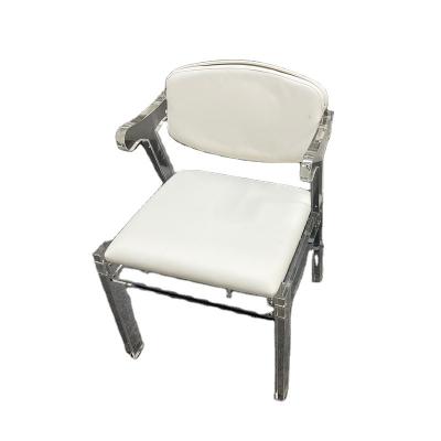 China High End Transparent Tufted Acrylic Chair Dining Armchair for sale