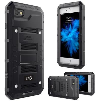 China IP68 TENCHEN IP68 Waterproof Heavy Duty Waterproof Armor Metal Phone Shockproof Case For iPhone for sale