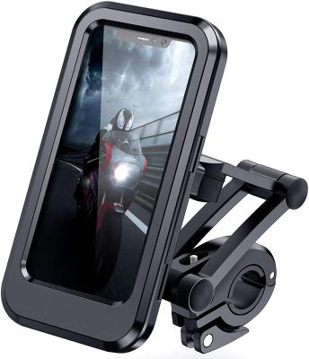 China TENCHEN 2021 Universal Adjustable Smartphone Bike Phone Holder Mount Waterproof 360 Degree Adjustable Stand Motorcycle Phone Mount for sale