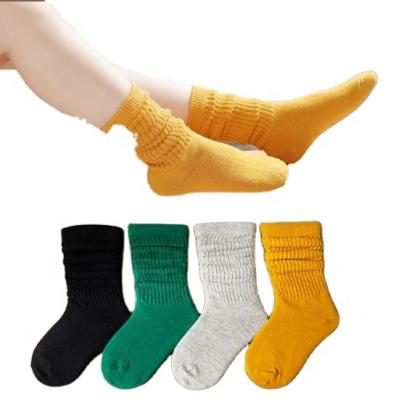 China QUICK DRY Candy Color Loose Slouch Socks For Kids Fashion Cotton Socks for sale