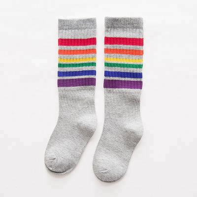 China Spring and Autumn Kids Socks Cotton Striped Antibacterial Children Socks, Cute Cartoon Pattern Kids Socks for sale