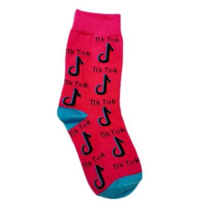 China QUICK DRY 8 colors kids tik tok jars happy jacquard cotton sports socks for sale