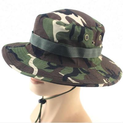 China Character 2018 Summer Sun Hat Protective Folding Fishing Wide Brim Boonie Safari Hat Camouflage Outdoor Bucket Hats for sale