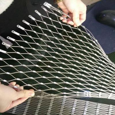 China Corrosion Resistance Stainless Steel Ferrule Cable / Aviary Wire Mesh Netting for sale