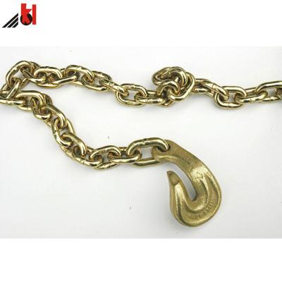 China Tie Down G80 Binder Lifting Chain With Bent Grab Hook for sale