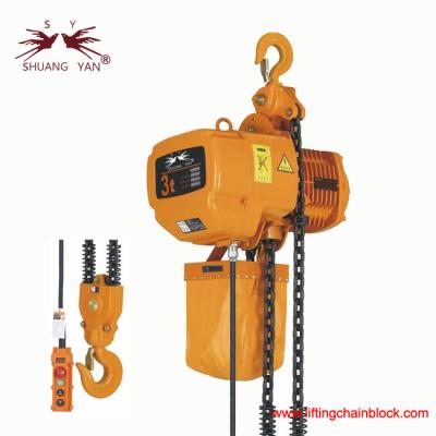 China 3 Ton / 29.42kN Electric Chain Hoist Stationary-Type Automobile Lifting Hoist Good Quality for sale