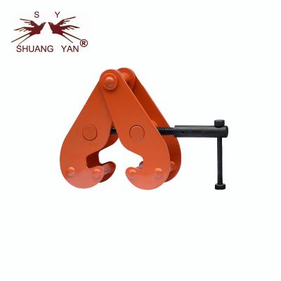 Chine brides de poutre de 75-220mm pour se soulever, ouverture de levage de mâchoire de la tonne YC1 des brides 2 en métal à vendre