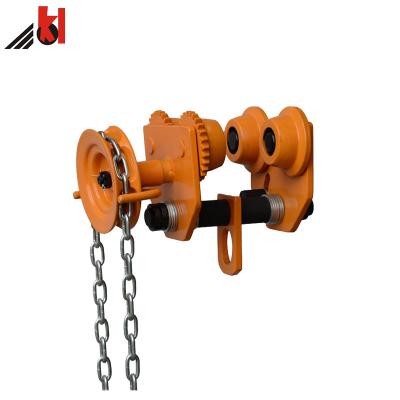 China 1 Ton Crane Lifting Monorail Push Beam-Karretje met Handketting Te koop