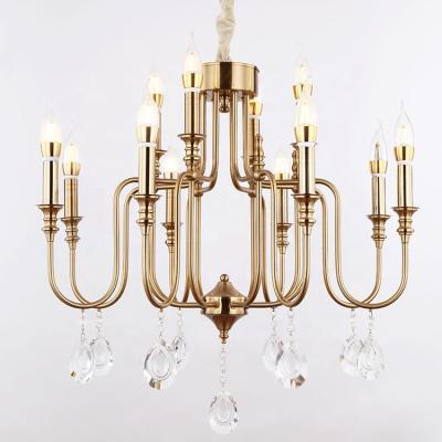 China Nordic Postmodern Luxury Chandelier Chandelier Morden Restaurant Creative Gold Copper Color for sale