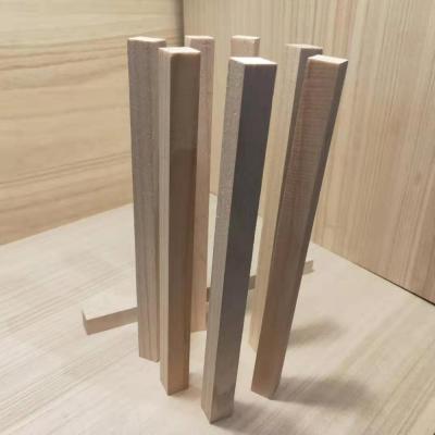 China Play and create chamfered edge to protect EN71 18*18mm corner wood strip for toy by pine paulownia for sale