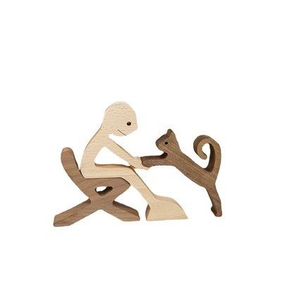 China Customizable Customized Folk Art Crafts Original Wooden Wooden Animal Craft Toy Gift Carved Folk Art Factory for sale