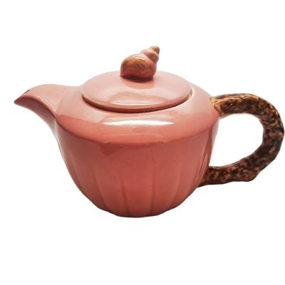 China Europe Coral And Shell Patterns Ceramic Teapot Figurine For Living Room Decor Europe Style Feature Funny Gifts for sale