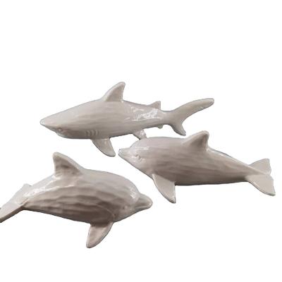 China Europe White Fish Ceramic Figurine For Home Decor Europe Art Style Living Room Gift for sale