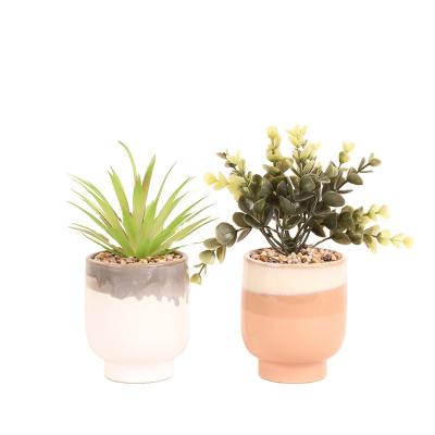 China Modern factory direct ceramic pots around new shape flower vase planter Europe style floor plant for sale