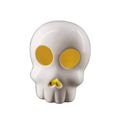 China Ceramic Europe Head White With Electronic Lamp Europe Folk Ghost Festival Customized Gift for sale