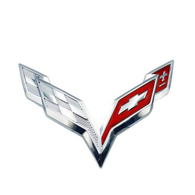 China Body Stickers Chevrolet Corvette Sports Car 3D Logo 3D Car Logo Premium Custom Car Label for sale