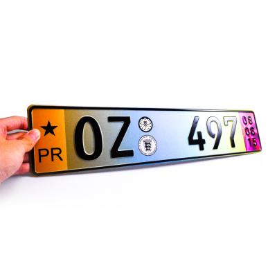 China High Quality Gift License Plate Car Plate Best Metal Custom Price European OEM Customized Logo PCS Original Material Color Printing ISO for sale