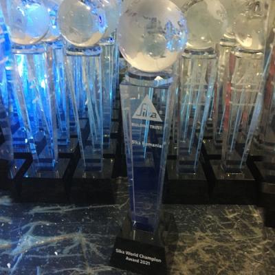 China China The Earth Crystal Trophy is used to award important contributions or environmental protection themes for sale