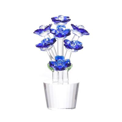 China China seven decorativ small crystal flower crystal flower ornaments for home decoration for sale