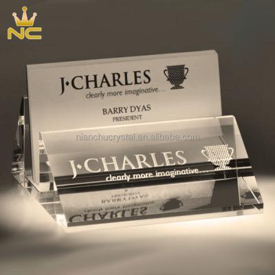 China China Business Gift Crystal Name Card Holder For Desk Table Decorations for sale