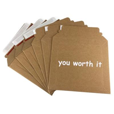 China Durable/Protective/Recyclable Personalized Brown Cardboard Kraft Paper Envelope C4 C5 C6 Envelope Packaging Photo Mailer for sale