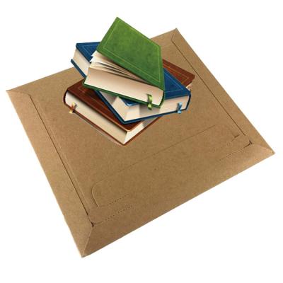 China Durable/Protective/Recyclable A4 Size Corrugated Cardboard Rigid Envelope Recycled Expandable Book Envelope Mailers for sale