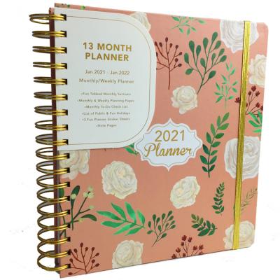 China Pocket Spiral Custom Planner Printing 12 Month Weekly Budget Planner Supplies Spiral Hardcover Book Pray Planner for sale