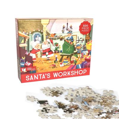 China Eco-friendly Cartoon Toy Santa's Workshop 500 Piece Jigsaw Puzzle for sale