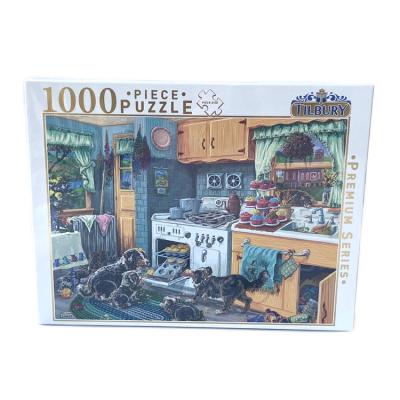 China Matte Blue Jigsaw JX-8 1000 Piece Canvas Puzzle for sale