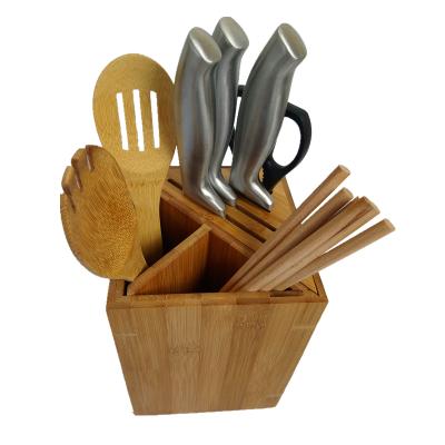 China Fashionable Kitchen Multifunctional Tool Knife Storage Bamboo Rack for sale