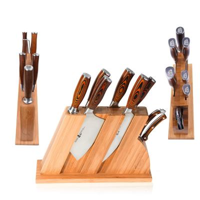 China 2021 New Design Viable High Quality Knife Set Storage Bamboo Wooden Rack, Knife Block for sale