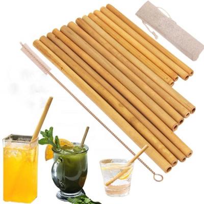 China Sustainable organic bamboo drinking straws, reusable bamboo straws alternative to plastic straws for sale