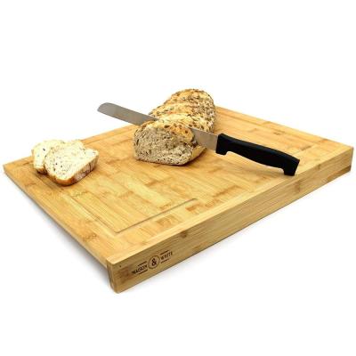 China Sustainable Extra Large Bamboo Cutting Board Counter , Dinner Cutting Plate for sale