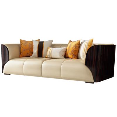 China Modern Royal Sofas Sofa Set Living Room Furniture French Luxury Leather Sofa Set Modern Wood Arm Sets for sale