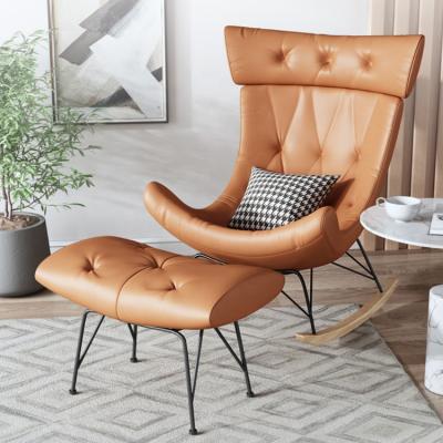 China Modern Style Modern European Living Room Luxury Leisure Chair Chaise Lounge Leather Recliner for sale