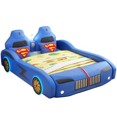 China (Size)Adjustable cheap kids car bed for boy kids racing car led to bed double leather bedrooms for sale for sale