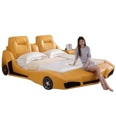 China Beauty Child Princess Car Bed Leather Adjustable Baby Kids (Size) Bed Kids Beds Shape Couples Bedroom Furniture for sale