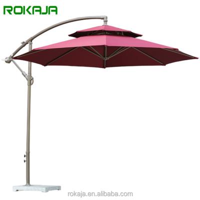 China Modern Durable Outdoor Garden Parasol UV-Resistance Waterproof Beach Umbrellas Parasol With Marble Underside for sale