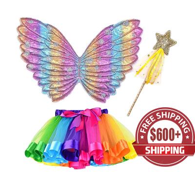 China Cute Fancy Dress 3Piece Princess Spandex 3D Cosplay Girl's TUTU Dress Set Halloween Cosplay Costume Kids Polyester Costume for sale