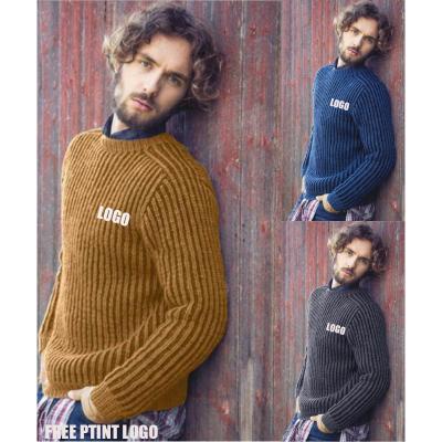 China Free Shipping QUICK DRY Sweater Man Customize Hemp Argyle Pattern Pull Over O Neck Sweater for sale