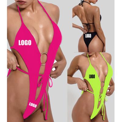 China High Quality Sexy Hot Backless Brazilian Bikini Beach Wear Swimwear Anti-UV Thong Bandage Sexy Women Swimwear for sale