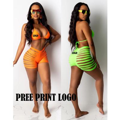 China New European and American women's swimwear pure color bikini solid color plus size swimwear split cut bikini free shipping for sale