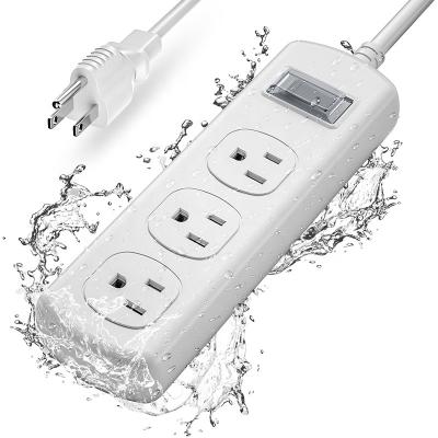 China Commercial Wide Pitch Outlet Mounts Outdoor Waterproof Surge Protector Power Strip For Camping Garden Kitchen Bathroom for sale